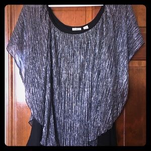Cato silver/black top